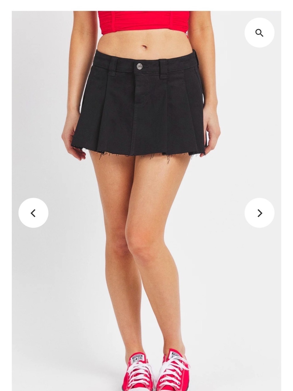 Steve Madden Skort with raw hem.